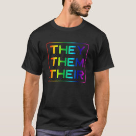LGBT transgender: hun woordvoerders regenboog T-shirt