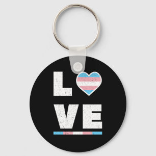 LGBT Transgender Pride Flag Distress Grunge Love Sleutelhanger