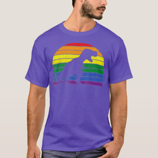 LGBT TRex Gay Pride Lesbian Dinosaur Sunset T-shirt
