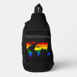 LGBT trots wereldkaart  Sling Bag