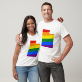 LGBT Utah, US State flag map T-Shirt (Unisex)