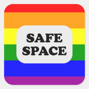 LGBT Veilige Ruimte Gay Pride Bondgenootschap Vierkante Sticker