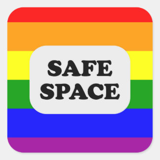 LGBT Veilige Ruimte Gay Pride Bondgenootschap Vierkante Sticker