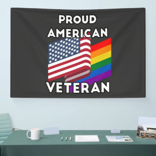 Lgbt-veteranen - Amerikaanse vlag Spandoek