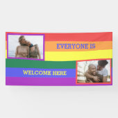 LGBT-vlag aangepaste foto Spandoek (Horizontaal)