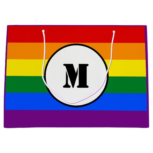 LGBT vlag Drawstring Backpack Groot Cadeauzakje (Voorkant)