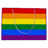 LGBT vlag Drawstring Backpack Groot Cadeauzakje (Achterkant)