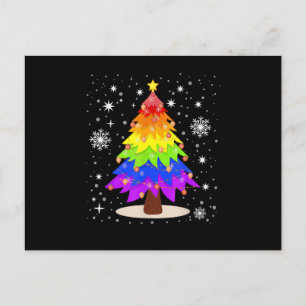 LGBT Vlag Kerstboom Prettig Kerstfeest Homoseksuee Feestdagenkaart