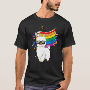 Lgbt Vlag Lama Homoseksueel Lesbienne Weersta Bise T-shirt