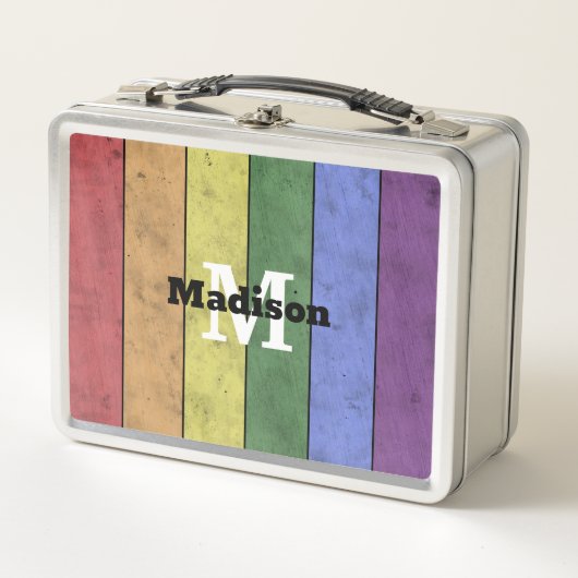 LGBT-vlag: ongeremde regenboogmonogram (Voorkant)