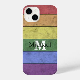 LGBT vlag pride noodgedwongen zwart Monogram iPhone 14 Hoesje