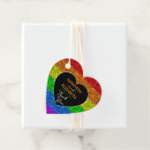 LGBT vlag regenboog fonkels bruiloft Dank u Bedankjes Labels (In situ)