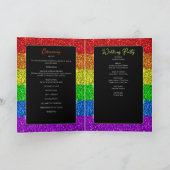 LGBT-vlag regenboog glitters homodienst trouwfeer  Programma (Binnen)