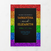 LGBT-vlag regenboog sparren homoseksuele bruiloft Drieluik Programma (Cover)