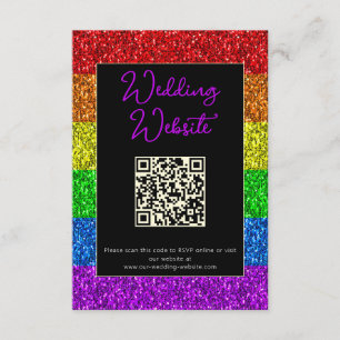 LGBT-vlag regenboog sparren homoseksuele bruiloft Informatiekaartje