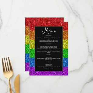 LGBT-vlag regenboog sparren homoseksuele bruiloft Menu