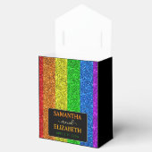 LGBT-vlag regenboog sprankels gay lesbische bruilo Bedankdoosjes (Geopend)