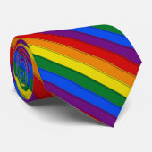 LGBT vlag regenboogstrips stropdas (Opgerold)