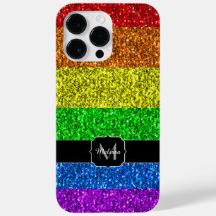 LGBT vlag trilling regenbooglitter sparkle Monogra Case-Mate iPhone 14 Pro Max Hoesje
