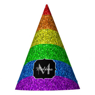 LGBT vlag trilling regenbooglitter sparkle Monogra Feesthoedjes