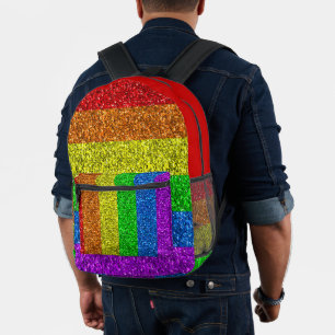 LGBT vlag trilling regenbooglitter sparkles Bedrukte Rugzak