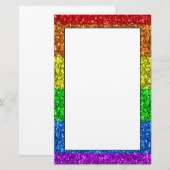 LGBT vlag trilling regenbooglitter sparkles Briefpapier (Voorkant / Achterkant)