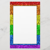 LGBT vlag trilling regenbooglitter sparkles Briefpapier (Voorkant)