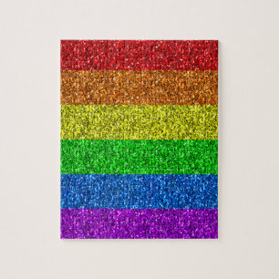 LGBT vlag trilling regenbooglitter sparkles Legpuzzel