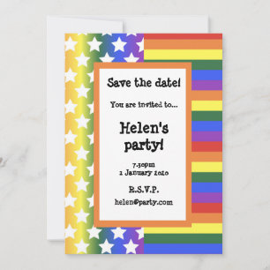 LGBT Vlag van de VSA sparen de Kaart van de Datum