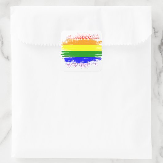 LGBT-vlag Vierkante Sticker (Tas)