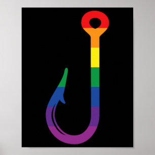 Lgbt Vlag Vishaak Homovisser Queer Pride Regen Poster