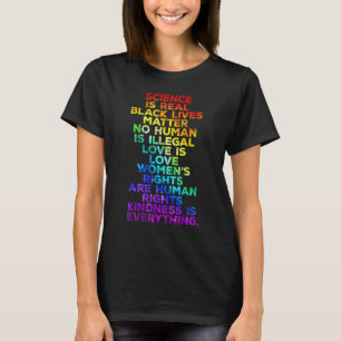 LGBT Vlag Wetenschap Is Echte LGBTQ Regenboog Gay T-shirt