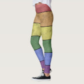 LGBT-vlaggenpride verontruste zwarte lijnen Leggings (Links)