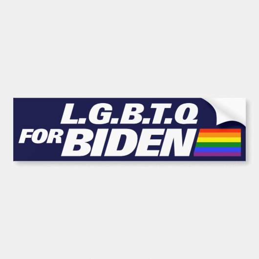 LGBT voor Biden 2024 Bumpersticker (Voorkant)