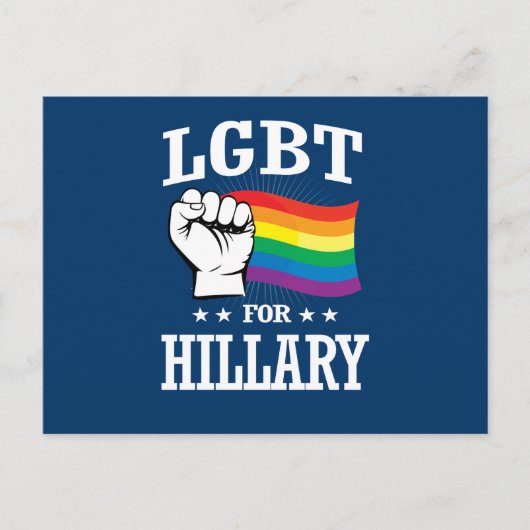 LGBT VOOR HILLARY BRIEFKAART (Voorkant)