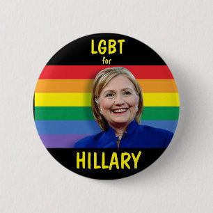 LGBT voor Hillary Clinton Ronde Button 5,7 Cm