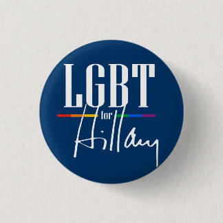 LGBT VOOR HILLARY RONDE BUTTON 3,2 CM