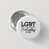LGBT voor O'Malley 2016 Ronde Button 3,2 Cm (Voorkant /achterkant)