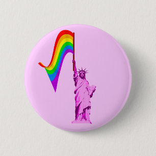 LGBT Vrijheidsbeeld Button