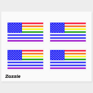 Lgbt VS Vlag Rechthoekige Sticker