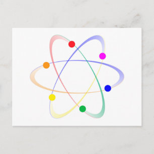 LGBT Whirling atoms Briefkaart