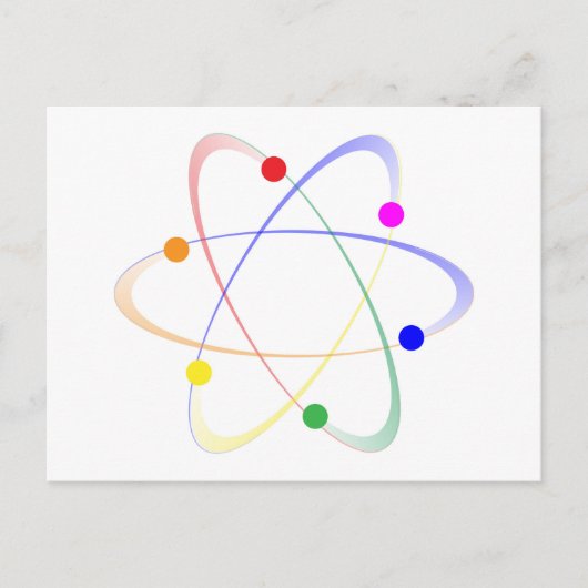 LGBT Whirling atoms Briefkaart (Voorkant)