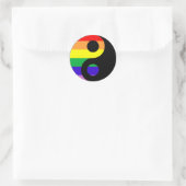 LGBT Yin Yang Ronde Sticker (Tas)