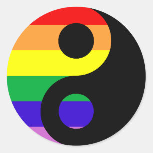 LGBT Yin Yang Ronde Sticker