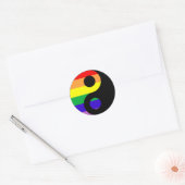 LGBT Yin Yang Ronde Sticker (Envelop)