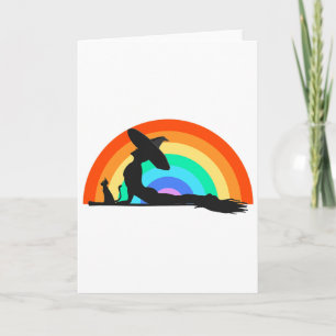 Lgbt Yoga Pride Heks Hippie Regenboog Halloween _1 Kaart