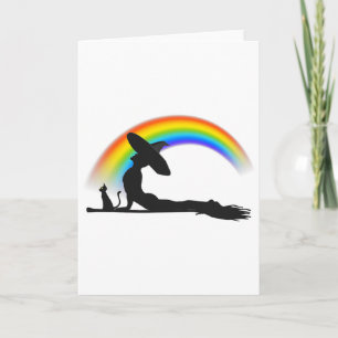 Lgbt Yoga Pride Heks Hippie Regenboog Halloween Kaart