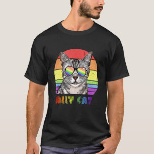 Lgbtq-aanhanger Kat Regenboog Gay Pride-vlag Lgbt T-shirt