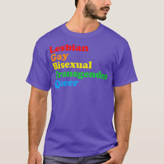 LGBTQ Acroniem Rainbow Gay Pride T-shirt