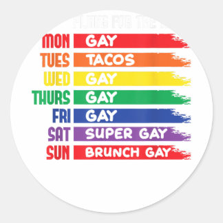 LGBTQ Agenda Gay Pride CSD Rainbow Gay Agenda Ronde Sticker